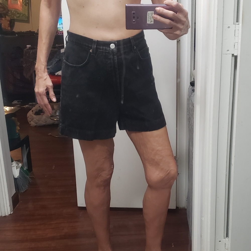 Vintage Bongo Black Denim Mom Shorts Size 11 - Picture 4 of 8